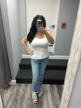 RIBBED SQUARE NECK SLEEVELESS TOP - ASSORTED COLORS