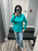COTTON RAGLAN SLEEVE THUMBHOLE TOP - ASSORTED COLORS