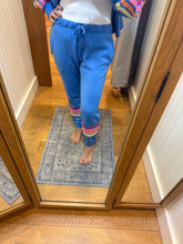 Vintage Havana Seabright Blue W/ Neon StripeTwill Tape Fleece Jogger