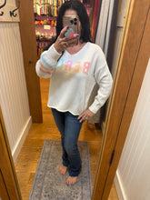 Vintage Havana Ivory W/ Sorbet Multi Beach Sweater
