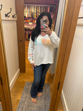 Vintage Havana Ivory W/ Sorbet Multi Beach Sweater