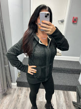 LADIES ZEN FULL ZIP HOOD - TWISTED BLACK,DARK SMOKE OR CEMENT