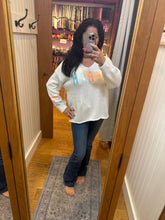 Vintage Havana Ivory W/ Sorbet Multi Beach Sweater
