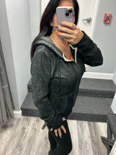 LADIES ZEN FULL ZIP HOOD - TWISTED BLACK,DARK SMOKE OR CEMENT