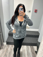 LADIES ZEN FULL ZIP HOOD - TWISTED BLACK,DARK SMOKE OR CEMENT