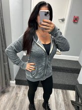 LADIES ZEN FULL ZIP HOOD - TWISTED BLACK,DARK SMOKE OR CEMENT