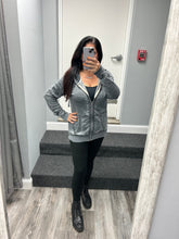 LADIES ZEN FULL ZIP HOOD - TWISTED BLACK,DARK SMOKE OR CEMENT