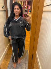 POL jogger pants in french terry - Black