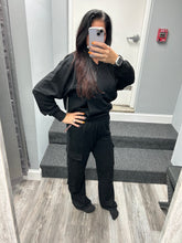 Suzette Brushed Soft Cloud Sweat Shirt - Black or Heather Grey