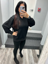 Suzette Brushed Soft Cloud Sweat Shirt - Black or Heather Grey