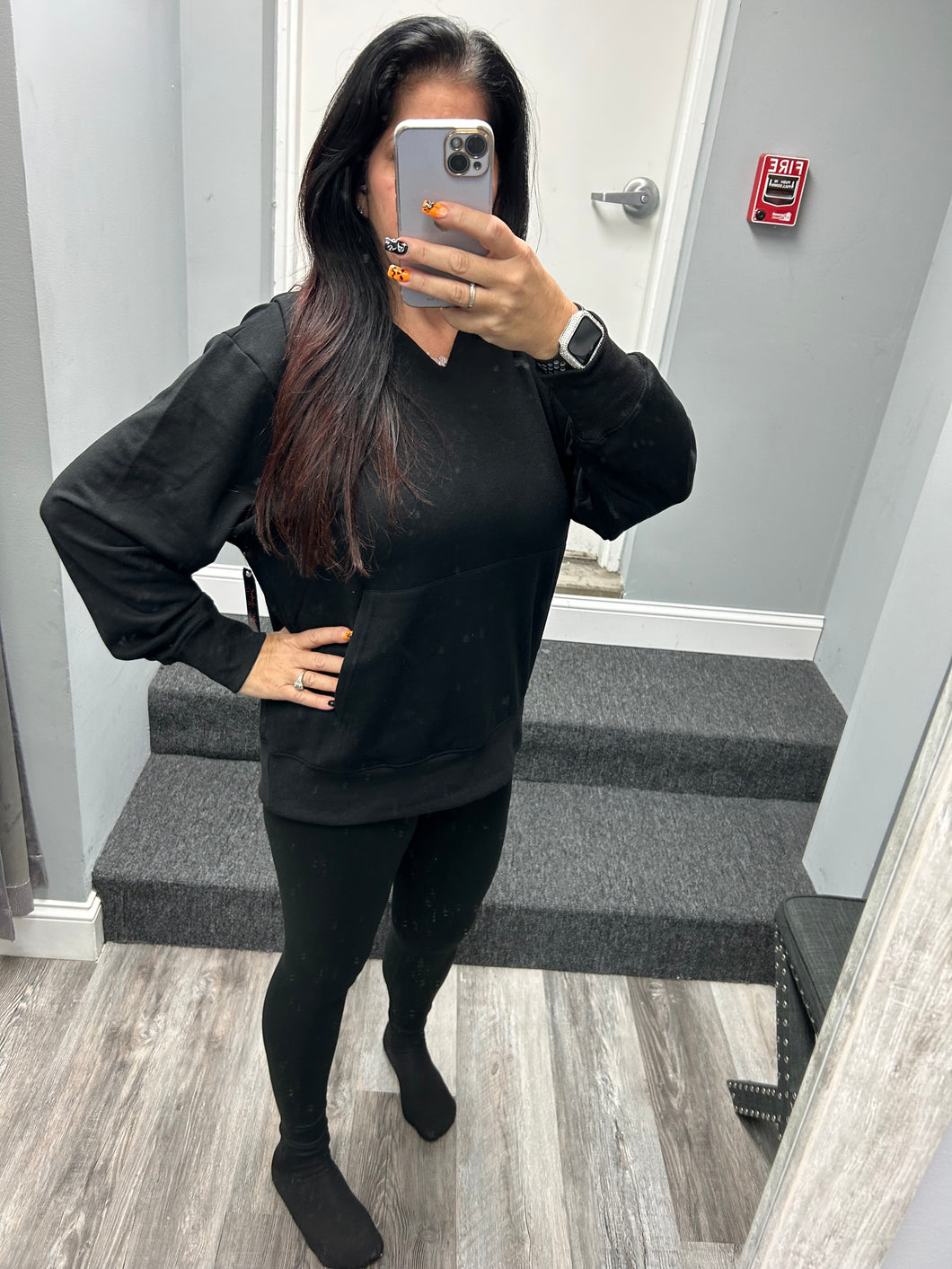 Suzette Brushed Soft Cloud Sweat Shirt - Black or Heather Grey