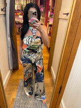 Elan Halter Top W/ Ring - Blue Botanical