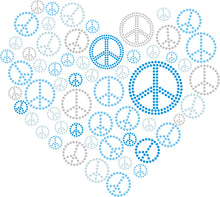 Peace Heart Bling Transfer