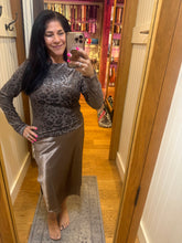 Glitter Burnout Top - Mocha Mauve
