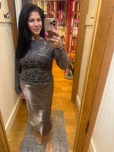 Glitter Burnout Top - Mocha Mauve