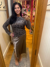 Glitter Burnout Top - Mocha Mauve