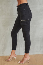 VENTI6 CRINKLE JOGGER CARGO POCKET PANTS - BLACK