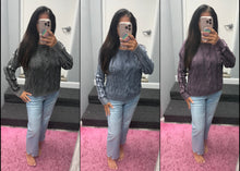 Mineral Washed Cable Knit Sweater Top - Assorted Colors