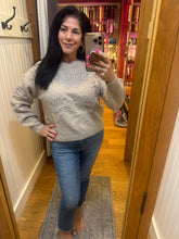 Floral Embroidery Sweater - Mocha
