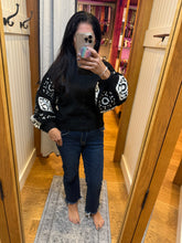 Handmade Granny Square Crochet Sweater - Black