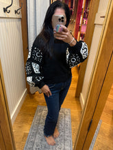 Handmade Granny Square Crochet Sweater - Black