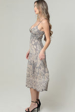 Lurex Threads Twist Front Midi Dress W Open Back