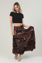Tiered A Line Maxi Skirt - Black