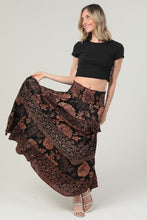 Tiered A Line Maxi Skirt - Black