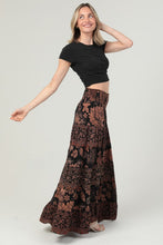 Tiered A Line Maxi Skirt - Black