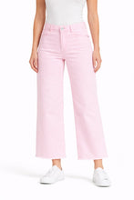 1822 Denim 28" Mid Rise Slim Wide Leg Jean W/ Raw Hem In Pink Blush