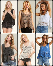 Casual Crochet Tank Top - Assorted Colors