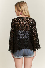 Leaf Pattern Cardigan - Black or White