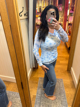 Lettuce Hem Mesh Layering Top - Lavender or Blue