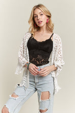 Leaf Pattern Cardigan - Black or White