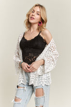 Leaf Pattern Cardigan - Black or White