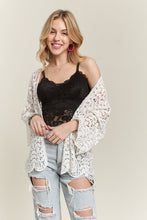 Leaf Pattern Cardigan - Black or White