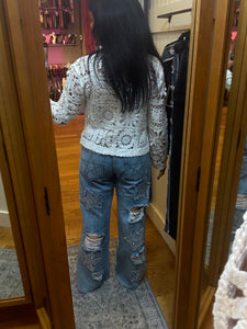 Oli & Hali Washed Stone On Star Denim Pants