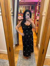 Floral Embroidered Double Gauze Dress - Black