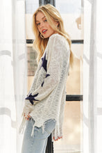 Distressed Star Sweater Top - Navy or Grey