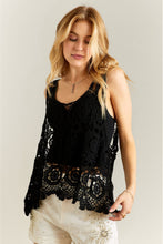 Casual Crochet Tank Top - Black, Beige, Camel