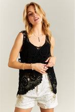 Casual Crochet Tank Top - Black, Beige, Camel