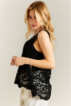 Casual Crochet Tank Top - Black, Beige, Camel