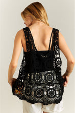 Casual Crochet Tank Top - Black, Beige, Camel