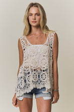 Casual Crochet Tank Top - Black, Beige, Camel