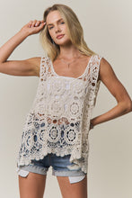 Casual Crochet Tank Top - Black, Beige, Camel