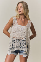 Casual Crochet Tank Top - Black, Beige, Camel