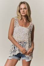 Casual Crochet Tank Top - Black, Beige, Camel