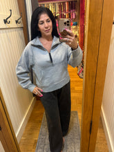 ACID WASHED HALF ZIP FLEECE PULLOVER KANGAROO POCKET - ASSORTED COLORS
