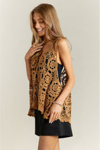 Casual Crochet Tank Top - Black, Beige, Camel