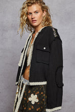 POL Balloon Sleeve Hoodie Jacket In Double Gauze - Black, Natural or Off White